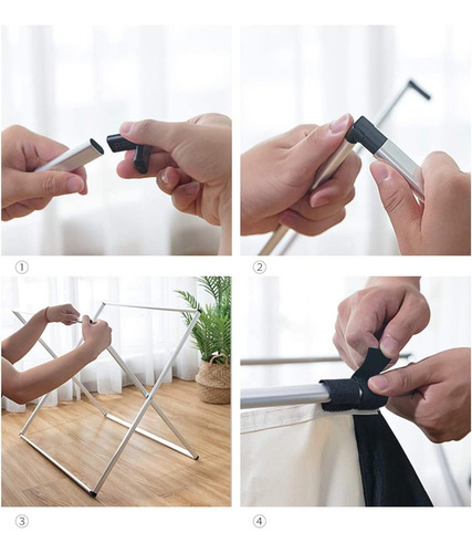 Cesto Tacho Organizador Ropa Sucia Plegable Laundry Triple