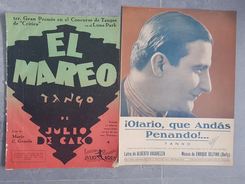 Imagen 2 de 8 de Antiguas Partituras De Tango. Lote De 11. 51692.