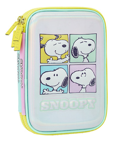 Cartuchera Mooving Doble Eva Snoopy Cierre Canopla Cuota