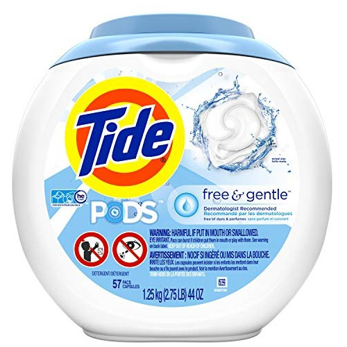 Detergente Líquido Para Ropa Tide Pods Free Gentle Pacs 57