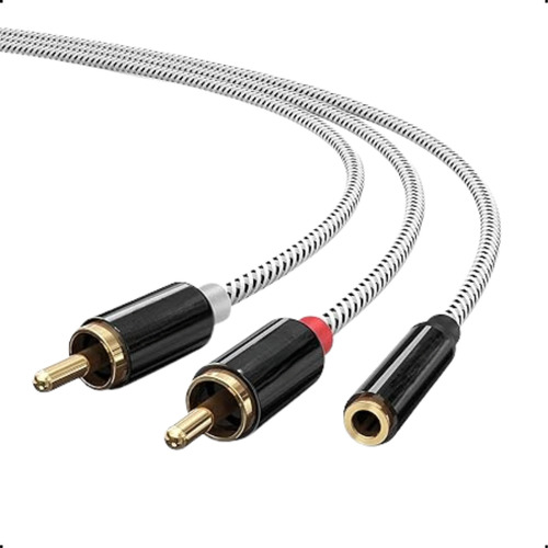 Cabo P2 Fêmea Para Rca 3.5mm Qualidade Premium 3 Metros