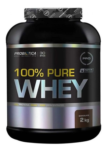 100% Pure Whey Protein 2kg - Probiótica -  C/ Nf