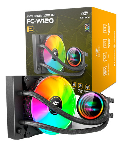 Water Cooler C3tech Gaming Fc-w120rgb 120mm Led Rgb