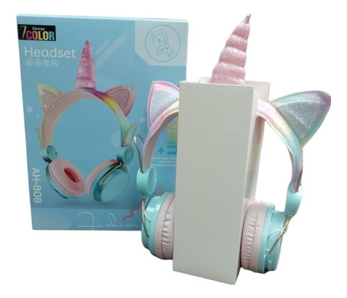 Audífonos Con Bluetooth Diseño De Unicornio Colorido