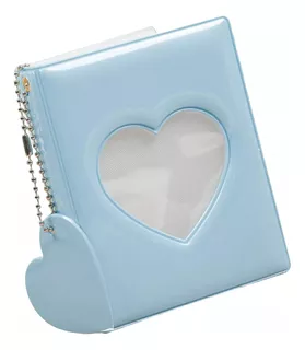 Lindo Mini Álbum Carteira De Amor Coração Oco Com Azul