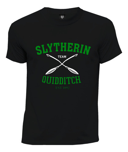 Camiseta Fan Escudo Casa Slytherin Quidditch Harry Potter