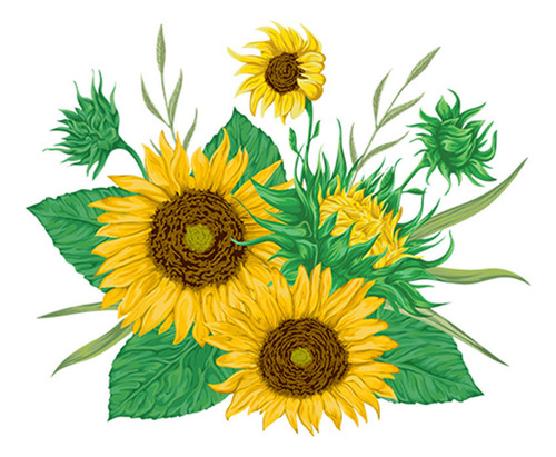 Adhesivos Decorativos De Pared Con Forma De Girasol, Decorac