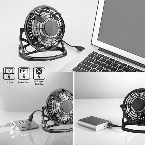 Mini Ventilador De Escritorio Portátil Usb De 4 Pulgadas, Ve