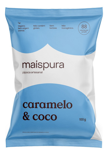 Pipoca Pronta Caramelo & Coco Maispura Pacote 100g