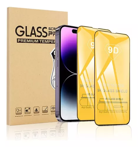 2 Piezas De Mica Cristal Templado 9d Para Iphone Marcas Cuotas Sin Interés