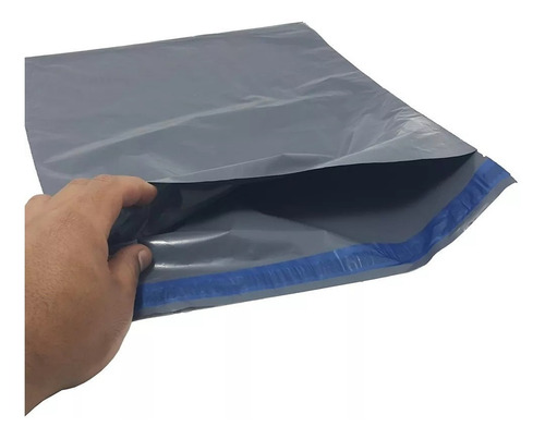Imagem 3 de 4 de Envelope Cinza Segurança Saco Embalagem 40x40 40 X 40 100un
