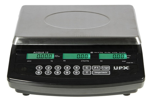 Balança comercial digital UPX Solution Acqua 15kg 110V/220V 293 mm x 210 mm