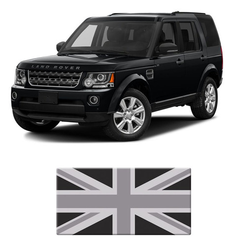 Adesivo Resinado Bandeira Inglaterra Land Rover Black White