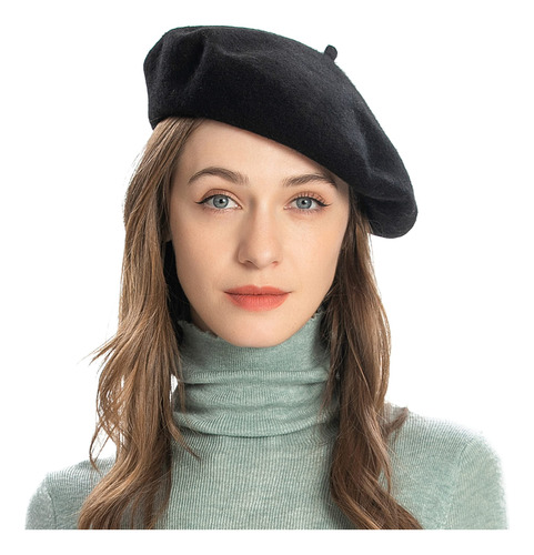 Zlyc - Gorro De Boina Francesa De Lana Para Mujeres Y Nias,