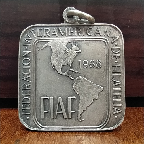 Antigua Medalla Federación Interamericana De Filatelia 1968
