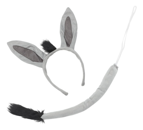Conjunto De Disfraz De Burro Animal Diadema Con Orejas De