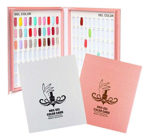 T Libro De Gráfico De Visualización De Color De Uñas Rosado