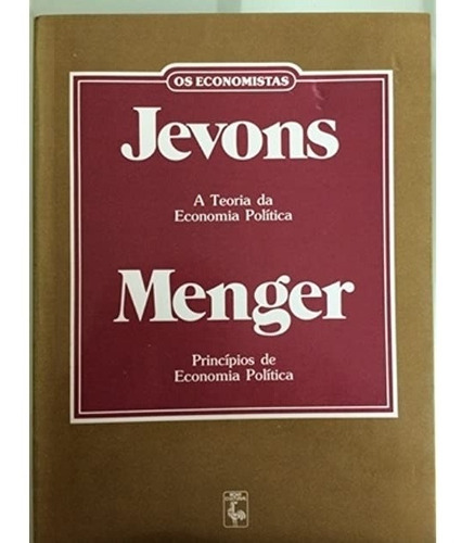 Livro A Teoria Da Economia Política W. Stanley Jevons