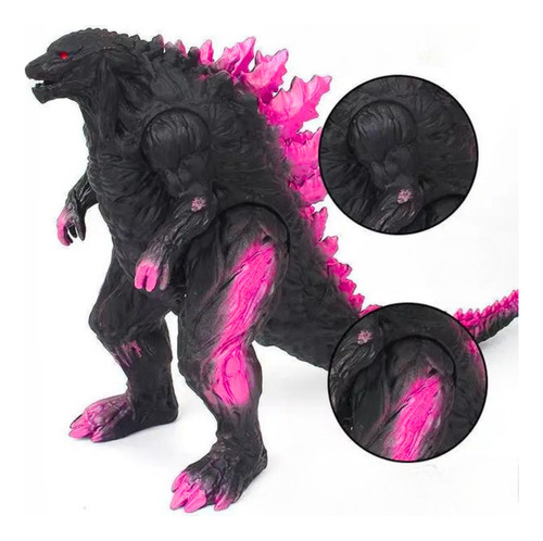 Boneco Godzilla Rosa Filme Lançamento Pvc 16cm P/entrega