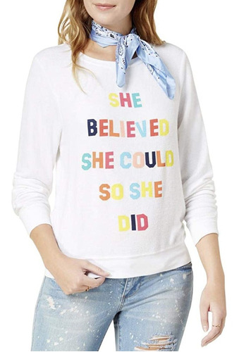 Sudadera Blanca She Believed Dream Scene Talla M Y L