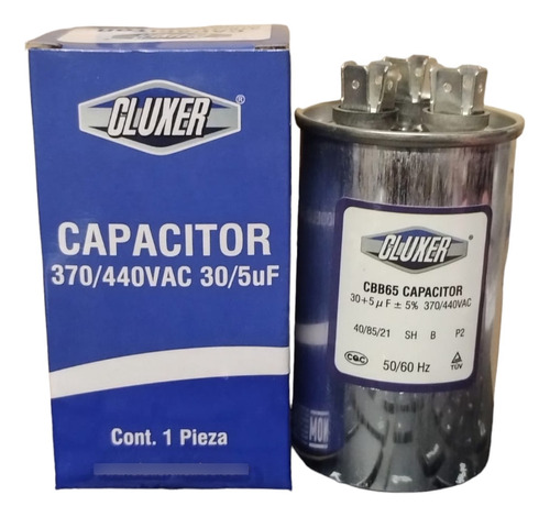 Capacitor Doble 30+5 Mf Para Mini Split Marca Cluxer