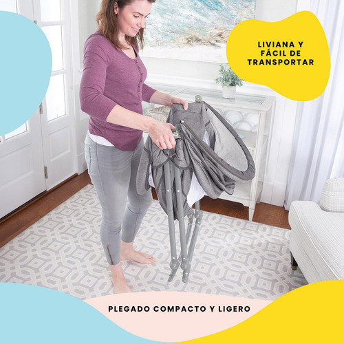 Cuna Moisés Mecedor Safety 1st Nap & Go Color Gris