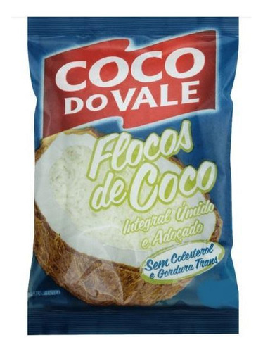 Flocos De Coco Integral Adoçado E Úmido Coco Do Vale 1 Kilo