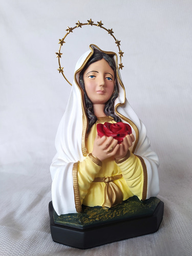Imagem De Nossa Senhora Da Rosa Mistica 21 Cm Com Resplendor