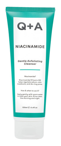 Q+a Niacinamide - Limpiador Exfoliante Suave, 4.2 fl Oz