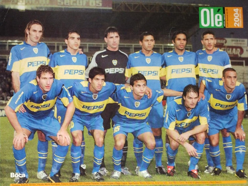 Póster Plantel De Boca Juniors Apertura 2004. Diario Olé