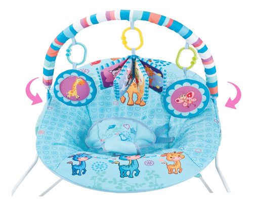 Cadeira De Descanso Girafa Maxi Baby - Azul