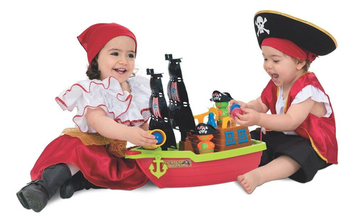 Brinquedo Educativo Barco Didático Aventura Pirata