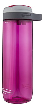 Botella De Agua Rubbermaid A Prueba De Fugas, 24 Onzas, Rosa