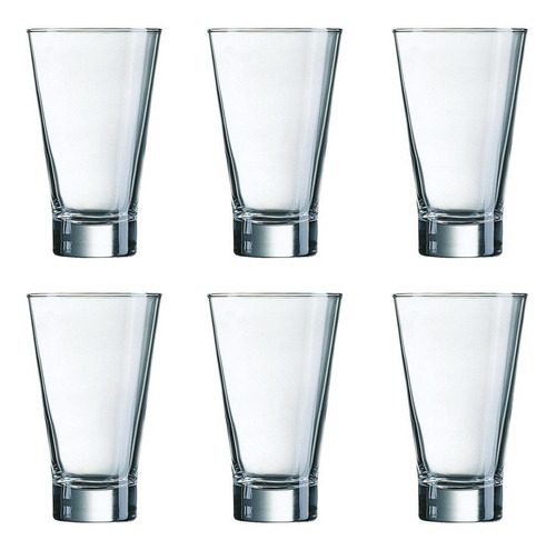 Vaso Alto Vidrio Templado Shetland Arcoroc X 350 Ml. X6