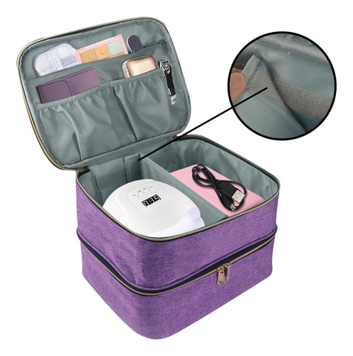 Estuche Portátil Para Esmalte De Uñas, Soporte De Doble M