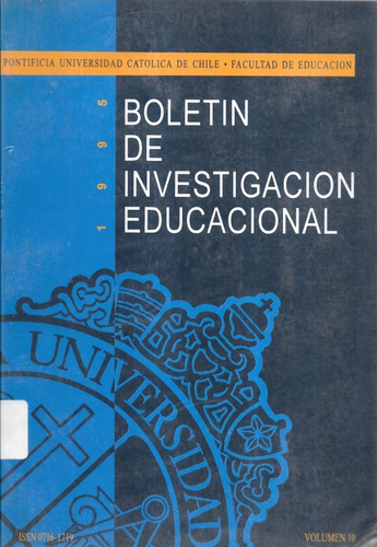 Boletín Investigación Educacional Vol. 1995 / Univ Católica