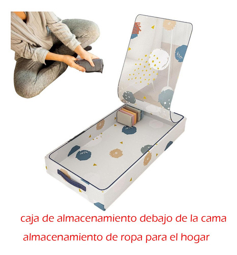 Caja De Almacenamiento Ropa Plegable Portátil Debajo La Cama