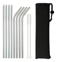 Comprar Set Popotes 8 Acero Inoxidable Metalicos Ecologicos Popotes