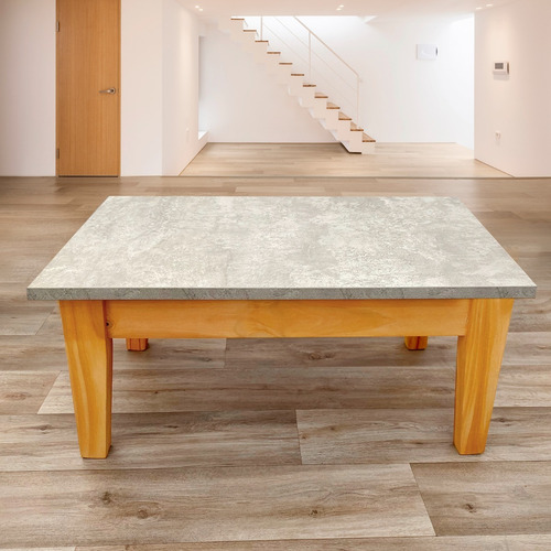 Imagen 2 de 3 de Mesa Ratona Nordica Escandinava 50x80 Tapa Negra Living