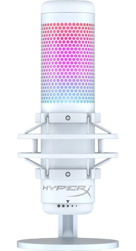 Imagen 1 de 10 de Micrófono Condensador Hyperx Quadcast S Streaming White Rgb