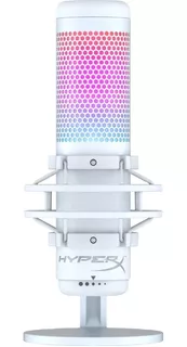 MICRÓFONO CONDENSADOR HYPERX QUADCAST S STREAMING WHITE RGB