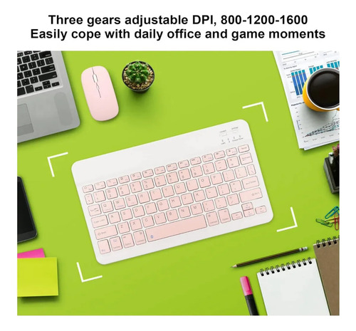 Teclado Mouse Y Soporte Compatible Tablet Lenovo Tab M11 Rgb
