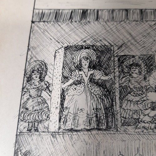 Imagem 9 de 9 de Pintura Desenho Bico De Pena Nanquim Datado 1953 Antiga