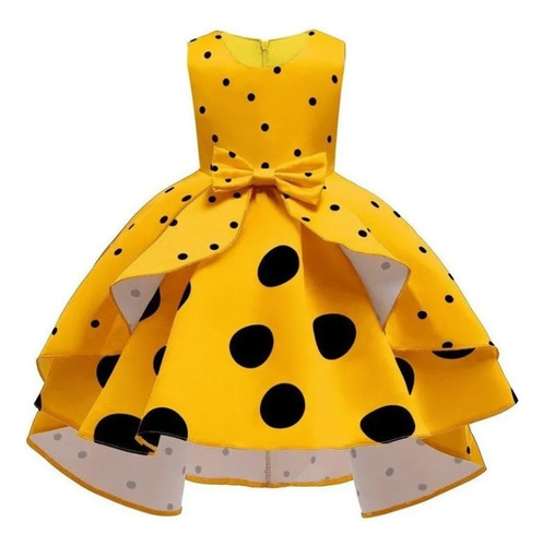 Vestido De Princesa Infantil Retrô De Bolinhas