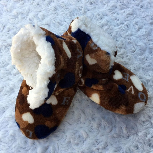 Imagen 2 de 2 de Pantuflas Antideslizante De Peluche Con Corderito