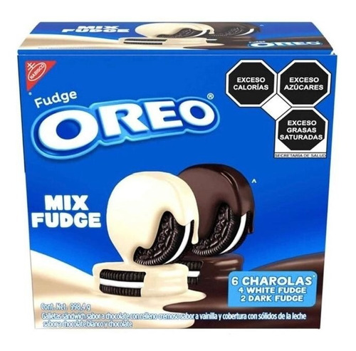 Galletas Oreo Mix Fudge White & Dark Fudge  Caja Con 998 Gr 