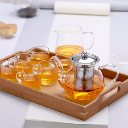 Tetera De Vidrio Transparente Con Infusor, Tetera De 400ml