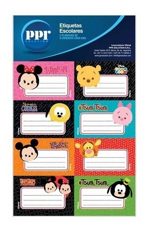 Etiquetas Originales Tsum Tsum Ppr