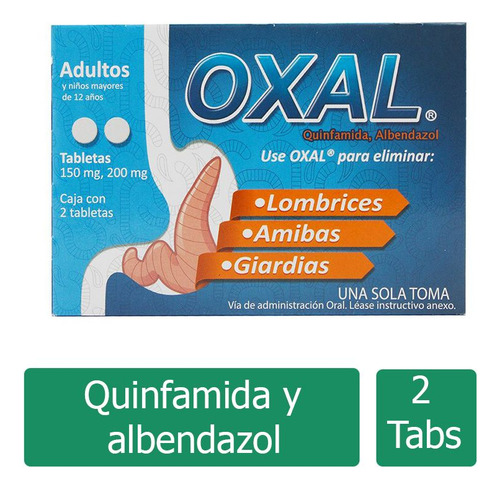 Oxal 150 Mg/ 200 Mg Caja Con 2 Tabletas