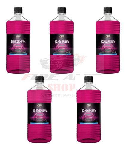 Aditivo Radiador Fluído Rosa Concentrado Orgânico 5lt Orbi Q